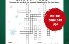 Printable Christmas Crossword Puzzle With Answer Key (Digital pertaining to Christmas Delivery Crossword Clue