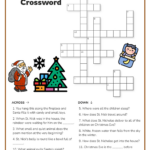 Printable Grade 7 Holidays Crossword Worksheets Download Throughout Night Before Christmas Crossword