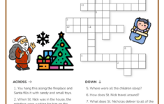Printable Grade 7 Holidays Crossword Worksheets Download throughout Night Before Christmas Crossword