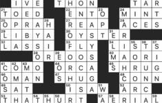 Rex Parker Does The Nyt Crossword Puzzle: Crushed-Ice Dessert With intended for Last Christmas Pop Duo Nyt Crossword Clue