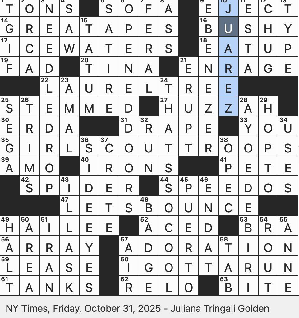 Rex Parker Does The Nyt Crossword Puzzle: Earth Goddess In &amp;quot;Das for Christmas Poem Opener Nyt Crossword