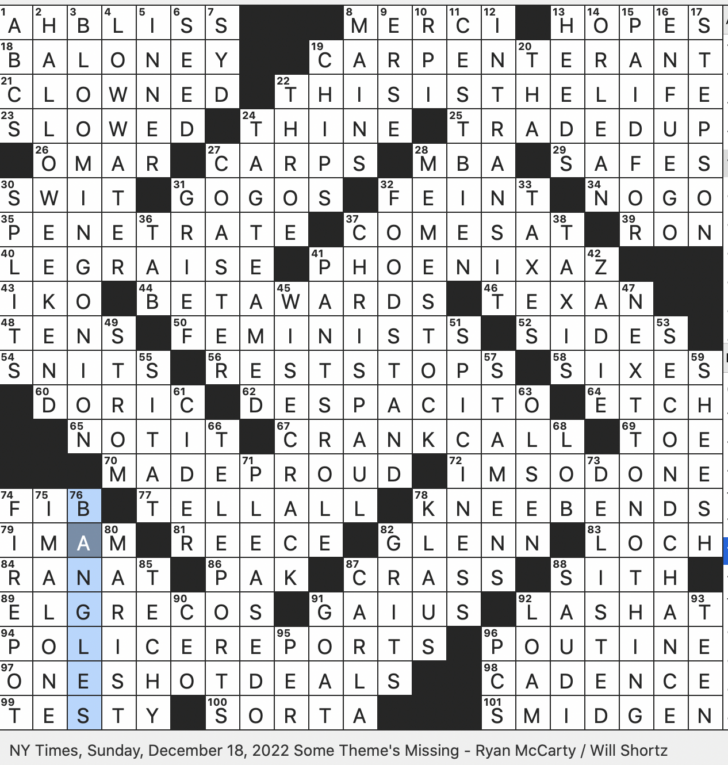 Puts on a Christmas List Nyt Crossword
