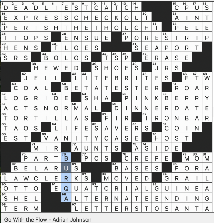 Felt in the Christmas Spirit Nyt Crossword Felt in the Christmas Spirit Nyt Crossword