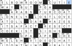 Rex Parker Does The Nyt Crossword Puzzle: Sierra Follower / Fri 12 intended for Last Christmas Actress Michelle Crossword Clue 4 Letters
