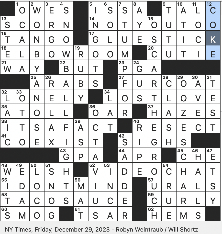 rex parker does the nyt crossword puzzle sierra follower fri 12 intended for last christmas actress michelle crossword clue 4 letters Rex Parker Does The Nyt Crossword Puzzle: Sierra Follower / Fri 12 intended for Last Christmas Actress Michelle Crossword Clue 4 Letters