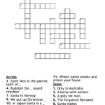 Santa Around The World Crossword   Wordmint Inside Christmas Saint Crossword Clue