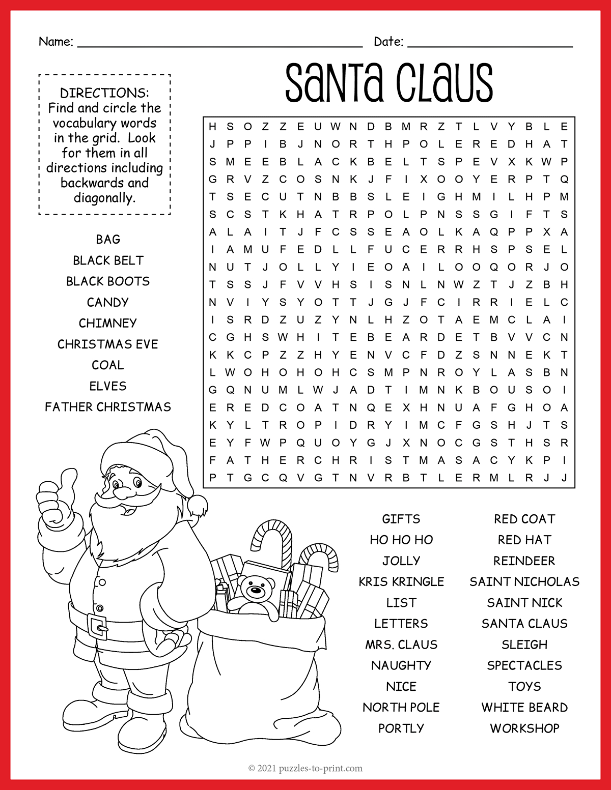 santa claus word search regarding father christmas nyt crossword Santa Claus Word Search regarding Father Christmas Nyt Crossword