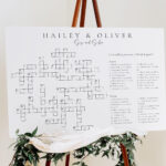 Sip And Solve Extra Large Custom Wedding Crossword, Sip And Solve Pertaining To Christmas Stamp Pair Crossword