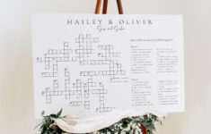Sip And Solve Extra Large Custom Wedding Crossword, Sip And Solve pertaining to Christmas Stamp Pair Crossword