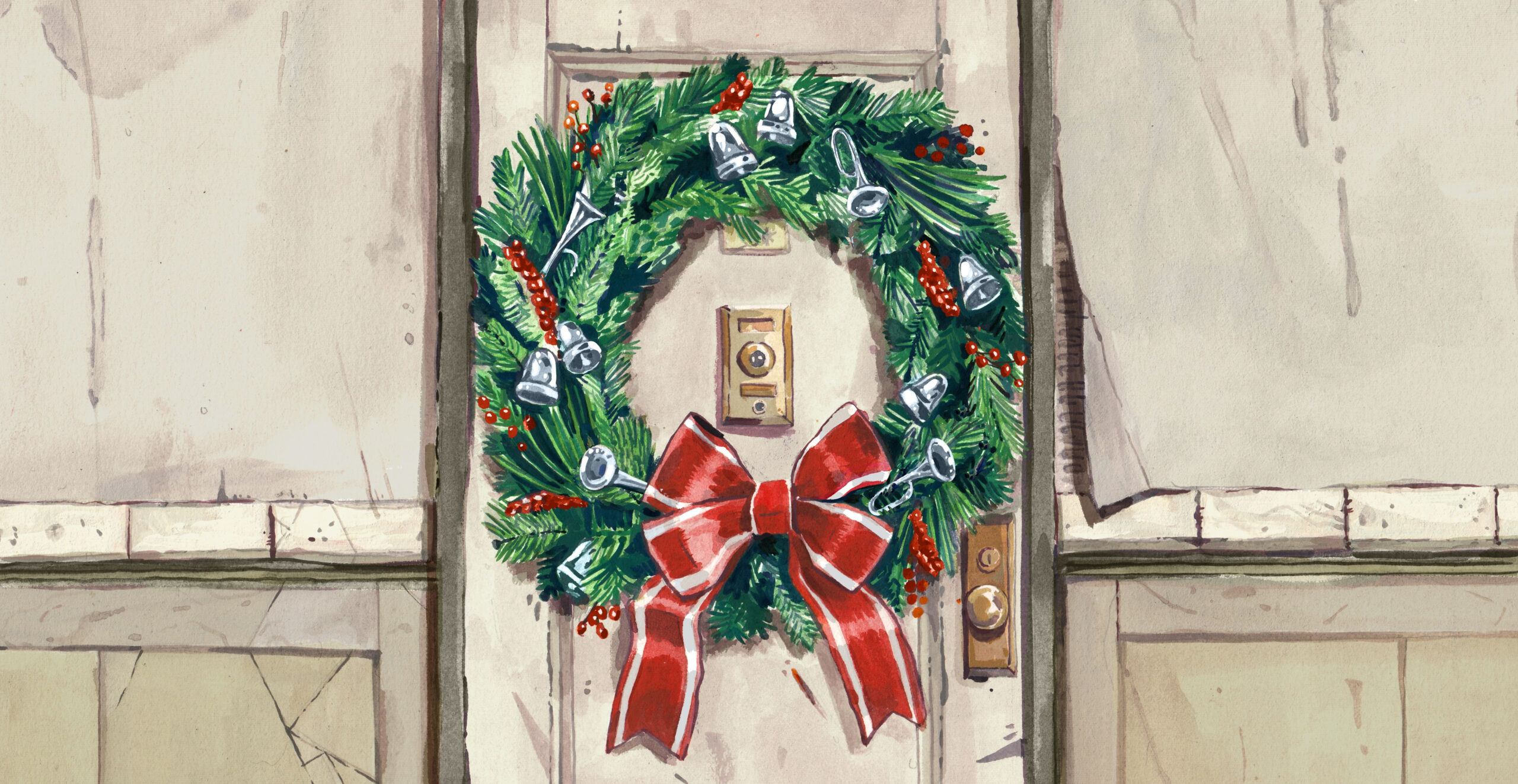 The Christmas Wreath | The New Yorker inside Christmas Wreath Material Crossword Clue