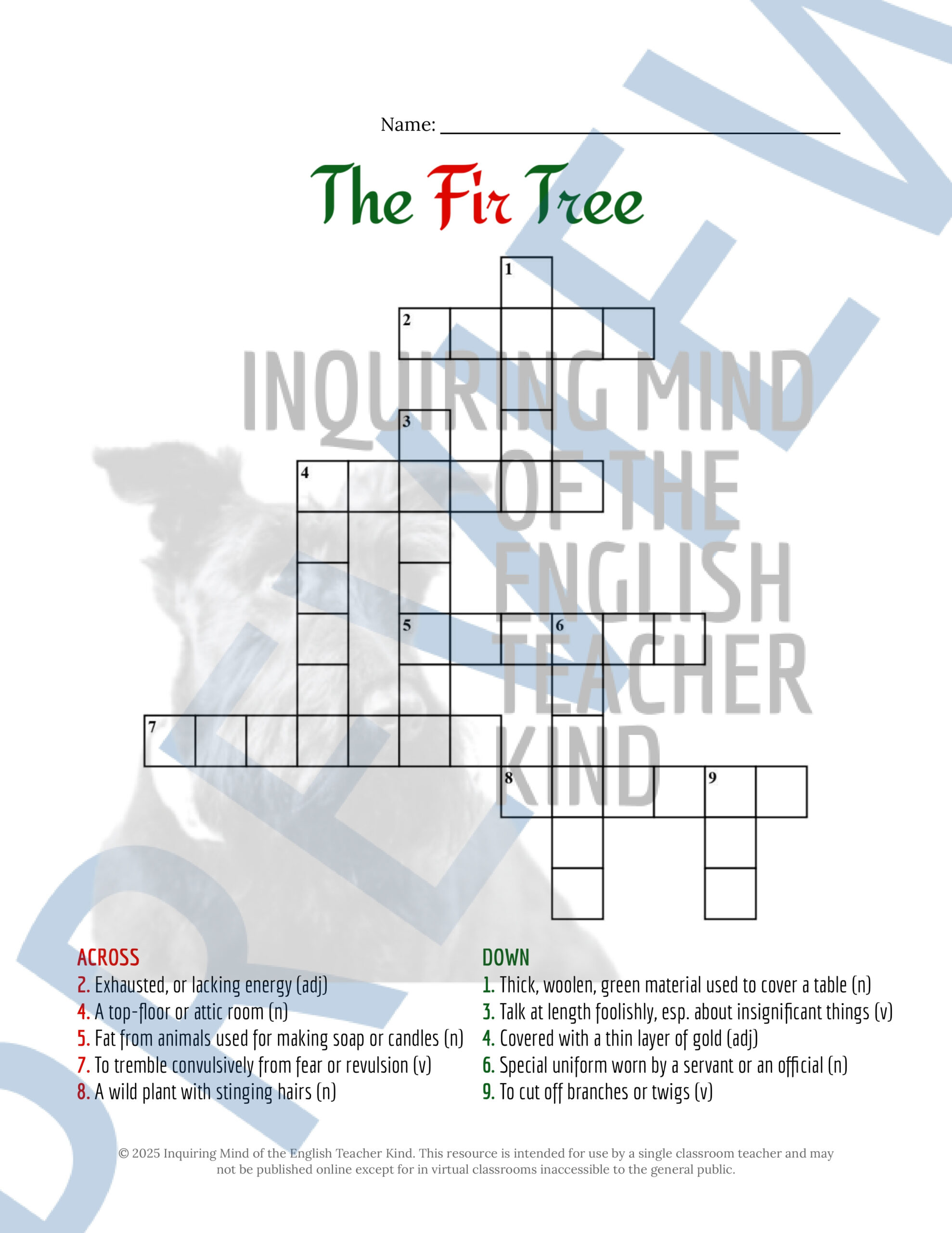 the fir treehans christian andersen vocabulary games within playwright who039s afraid of christmas crossword scaled The Fir Tree"Hans Christian Andersen Vocabulary Games within Playwright Who's Afraid of Christmas Crossword