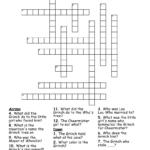 The Grinch'S Puzzle Crossword   Wordmint Intended For How The Grinch Stole Christmas Crossword Puzzle Answer Key
