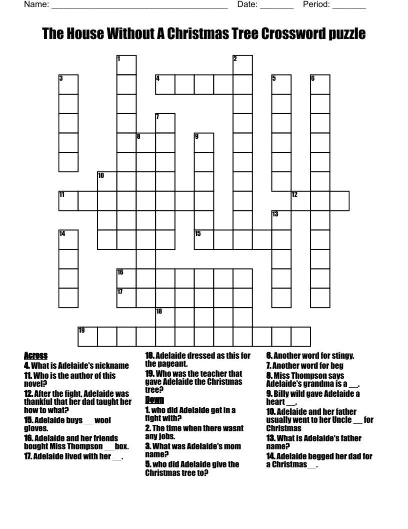 the house without a christmas tree crossword puzzle wordmint regarding christmas tree crossword answers The House Without A Christmas Tree Crossword Puzzle - Wordmint regarding Christmas Tree Crossword Answers