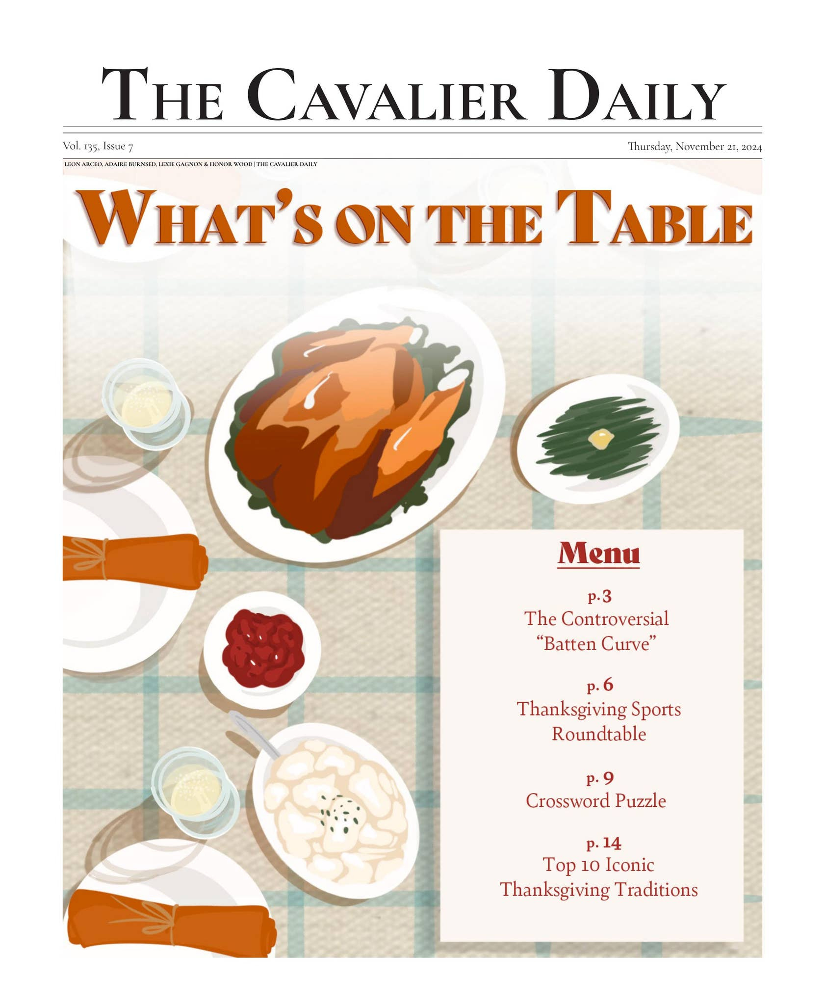 thursday november 21 2024the cavalier daily issuu for christmas dinner centerpiece crossword clue 3 letters Thursday, November 21, 2024The Cavalier Daily - Issuu for Christmas Dinner Centerpiece Crossword Clue 3 Letters