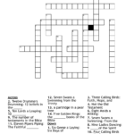 Twelve Days Of Christmas Crossword   Wordmint Intended For 12 Days Of Christmas Crossword Puzzle