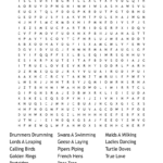 Twelve Days Of Christmas Crossword   Wordmint With Regard To Twelve Days Of Christmas Crossword