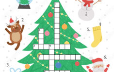 Vector Christmas Crossword Puzzle For Kids. Simple Quiz With inside Christmas Tree Variety Crossword Clue