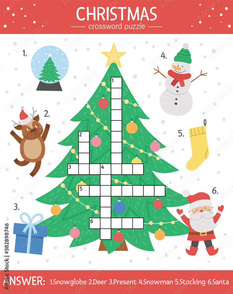 vector christmas crossword puzzle for kids simple quiz with intended for common christmas tree decoration crossword Vector Christmas Crossword Puzzle For Kids. Simple Quiz With intended for Common Christmas Tree Decoration Crossword