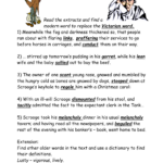 Victorian Vocabulary Worksheet: A Christmas Carol Regarding Clerk In A Christmas Carol Crossword