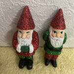 Wooden Carvings Christmas, Santa Clause, Elves | Ebay Intended For Carved Figurine Popular Around Christmas Crossword