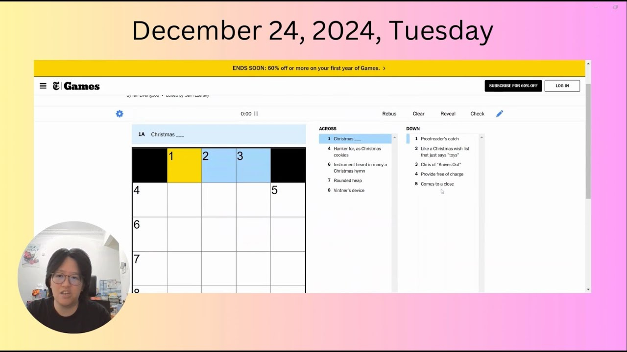 Wordle, The Mini, Plusword, And Keyword | December 24, 2024 within Hanker For As Christmas Cookies Crossword
